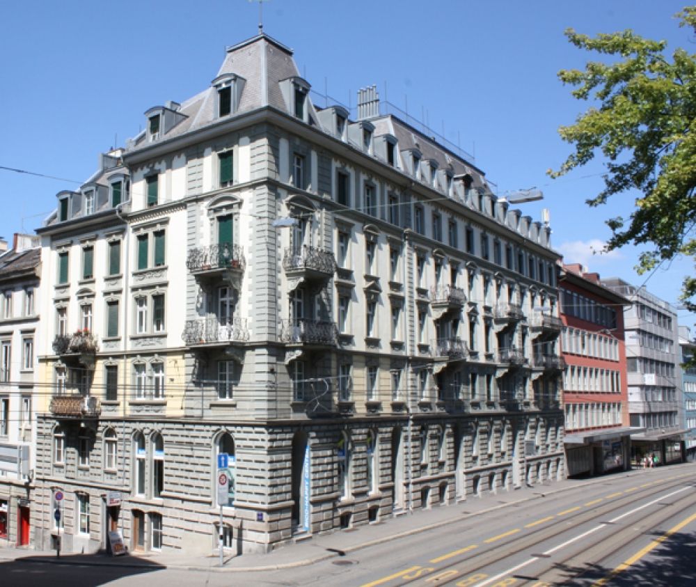 Gebäude SEI: Gesamtansicht des Gebäudekomplexes Seilergraben 45 und 49.