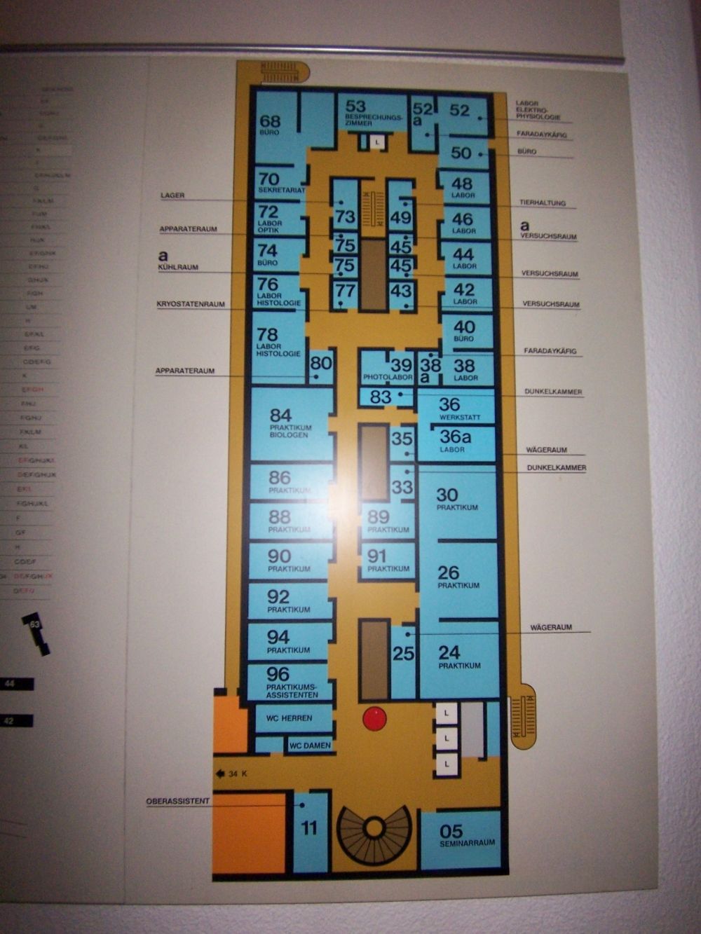 Y13, Stockwerk K: Stockwerkplan (K).