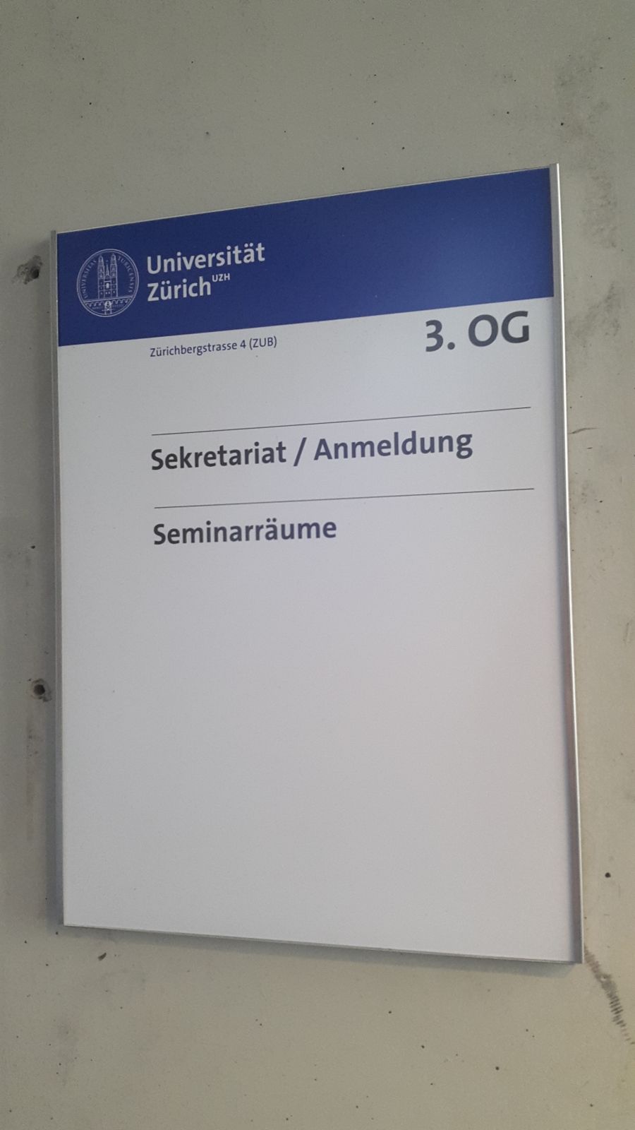 ZUB, Stockwerk 3: Übersicht des 3. OG.