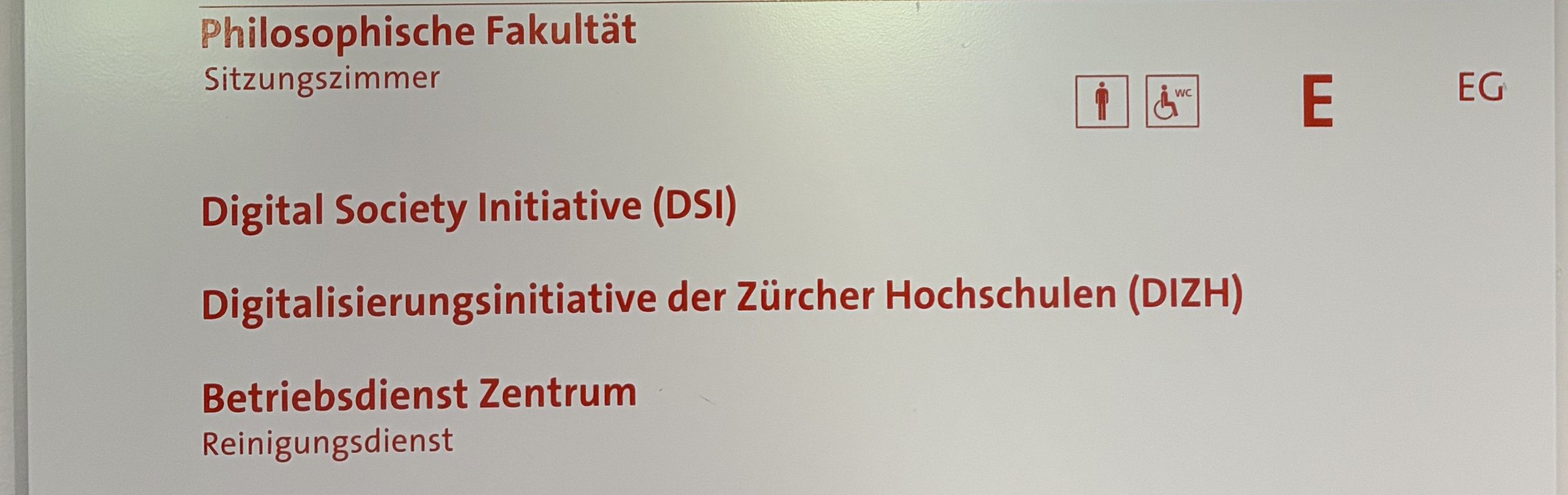 SOC: Übersichtstafel Stockwerk E (= EG)