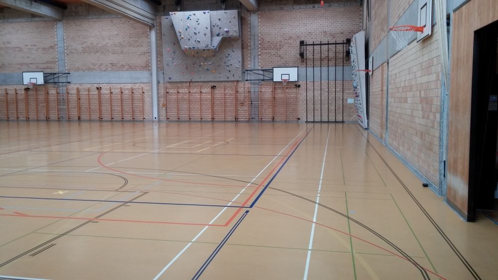 Y30-E, Halle: Noch ein Blick in die Dreifach-Turnhalle.