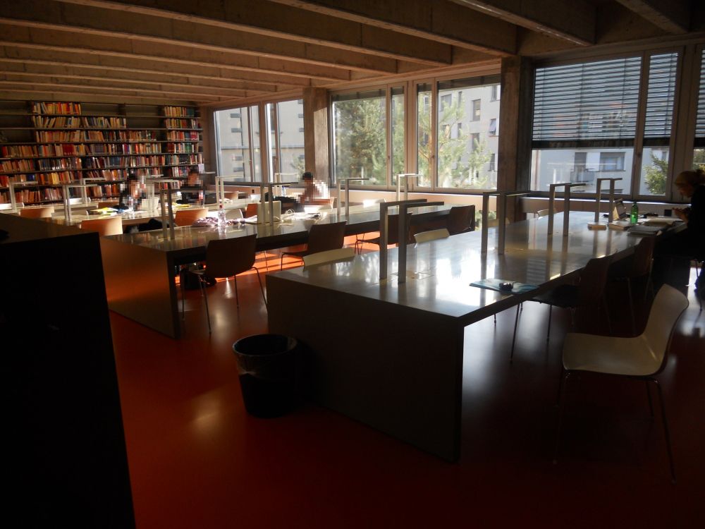 Leseplatz-Raum FRE-E-14: Sicht auf Lesesaal.