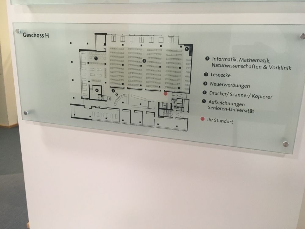 Y15, Stockwerk H: Übersicht Geschoss H.