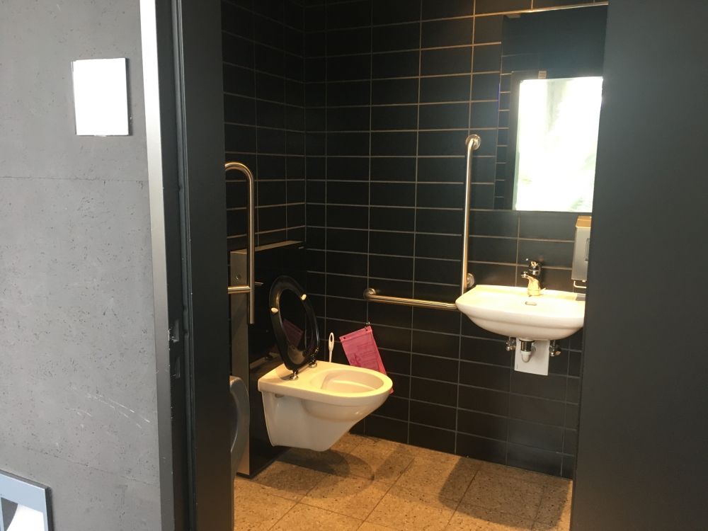 WC-Anlage Y00-F-08: Sicht auf das Damen-WC.