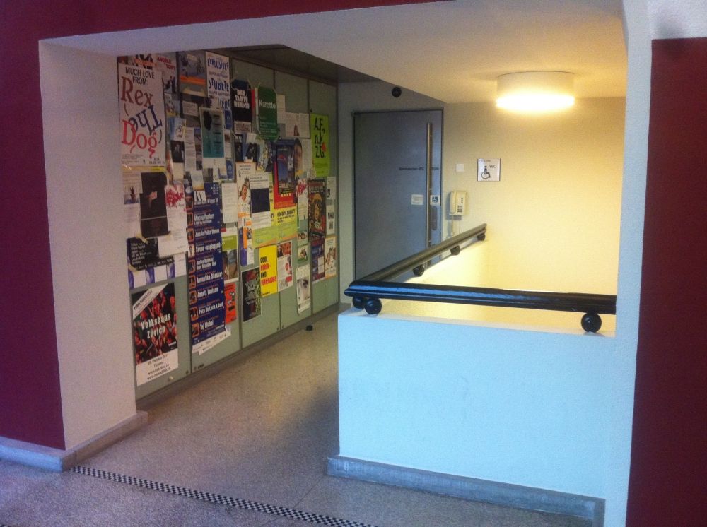 Rollstuhl-WC KOL-G-208c: Sicht auf den Eingang.