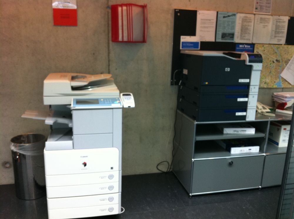 PLF-D, Bibliothek: Kopierer und Drucker.