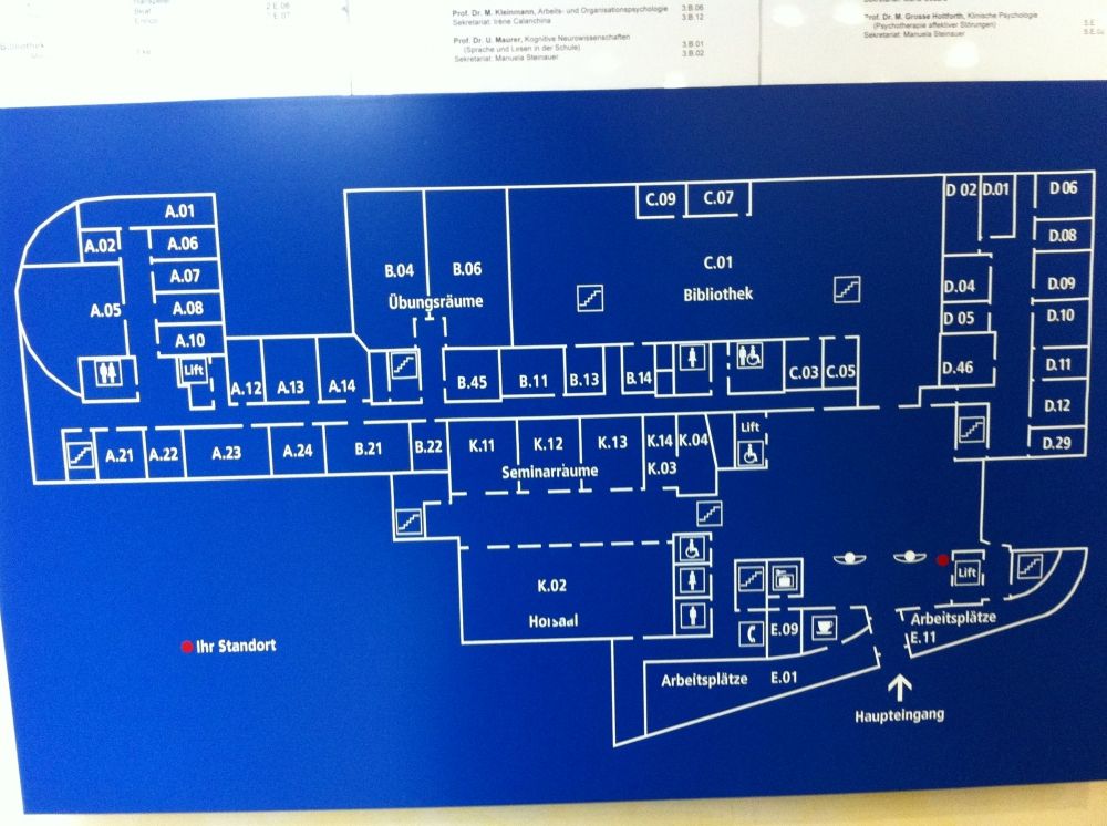BIN, Stockwerk 0: Stockwerkplan von Stockwerk 0.