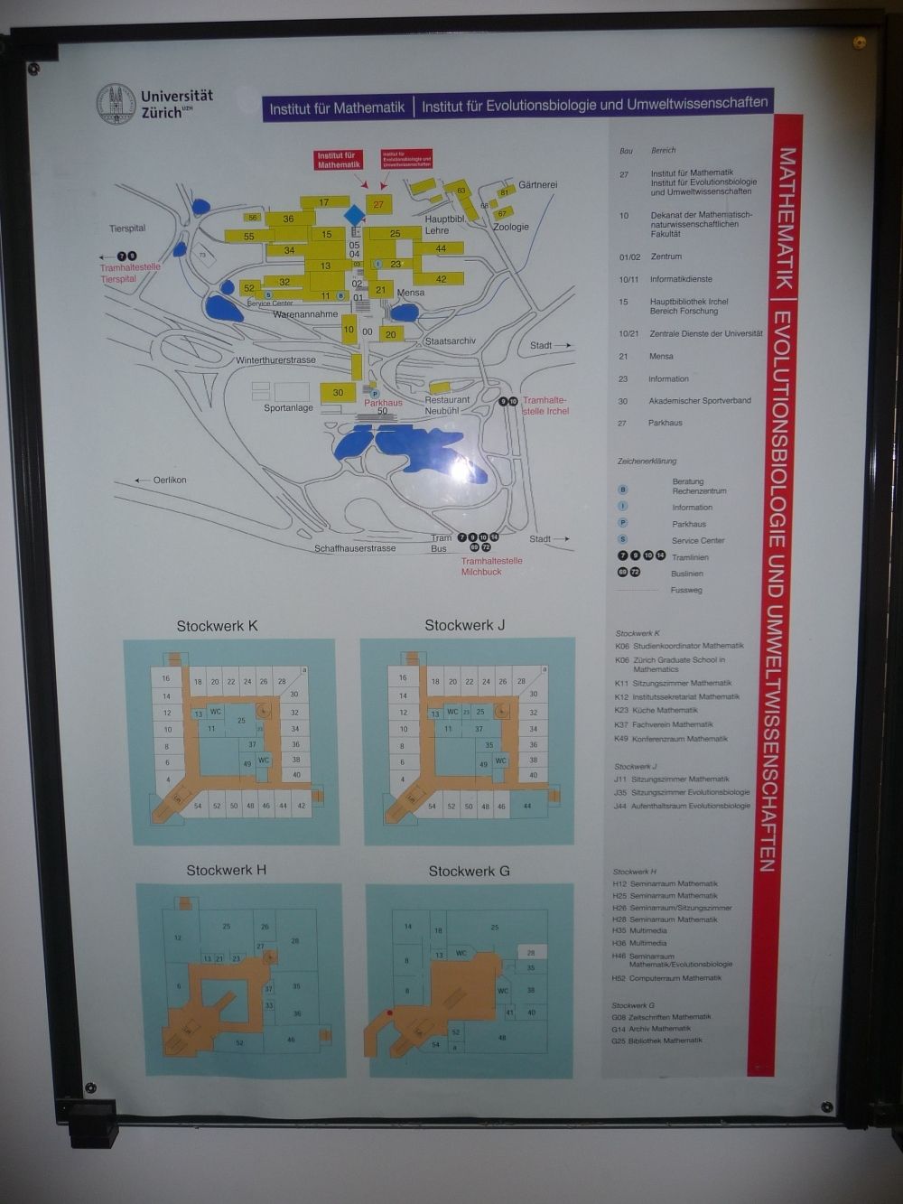 Y27, Stockwerk J: Stockwerkpläne des gesamten Gebäudes Y27.