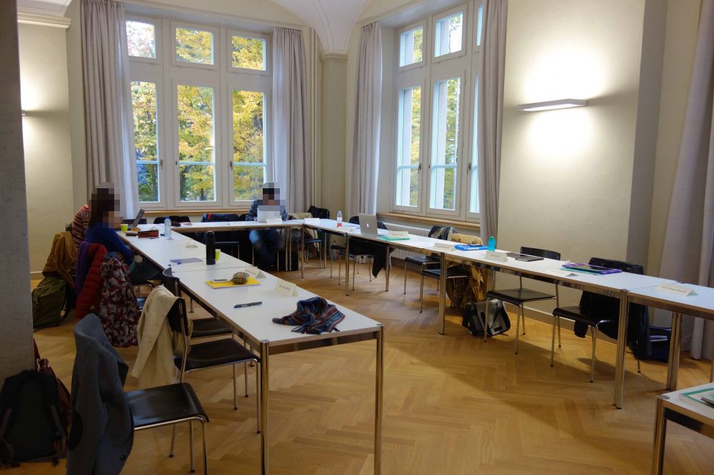 Seminarraum RAA-E-30: Der vordere Teil des Workshopraums.