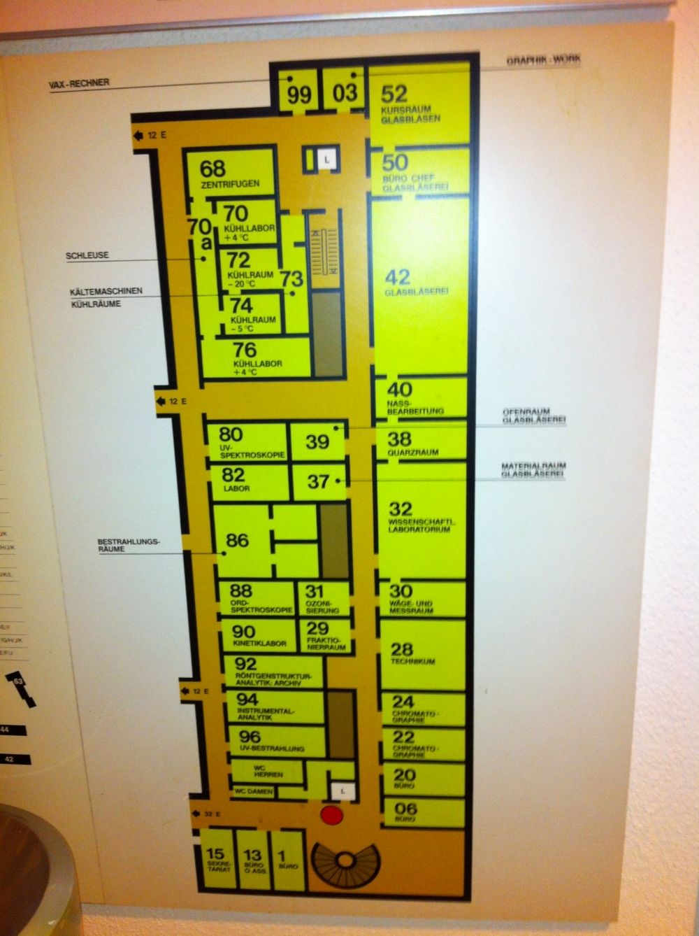 Y11, Stockwerk E: Stockwerkplan (E).