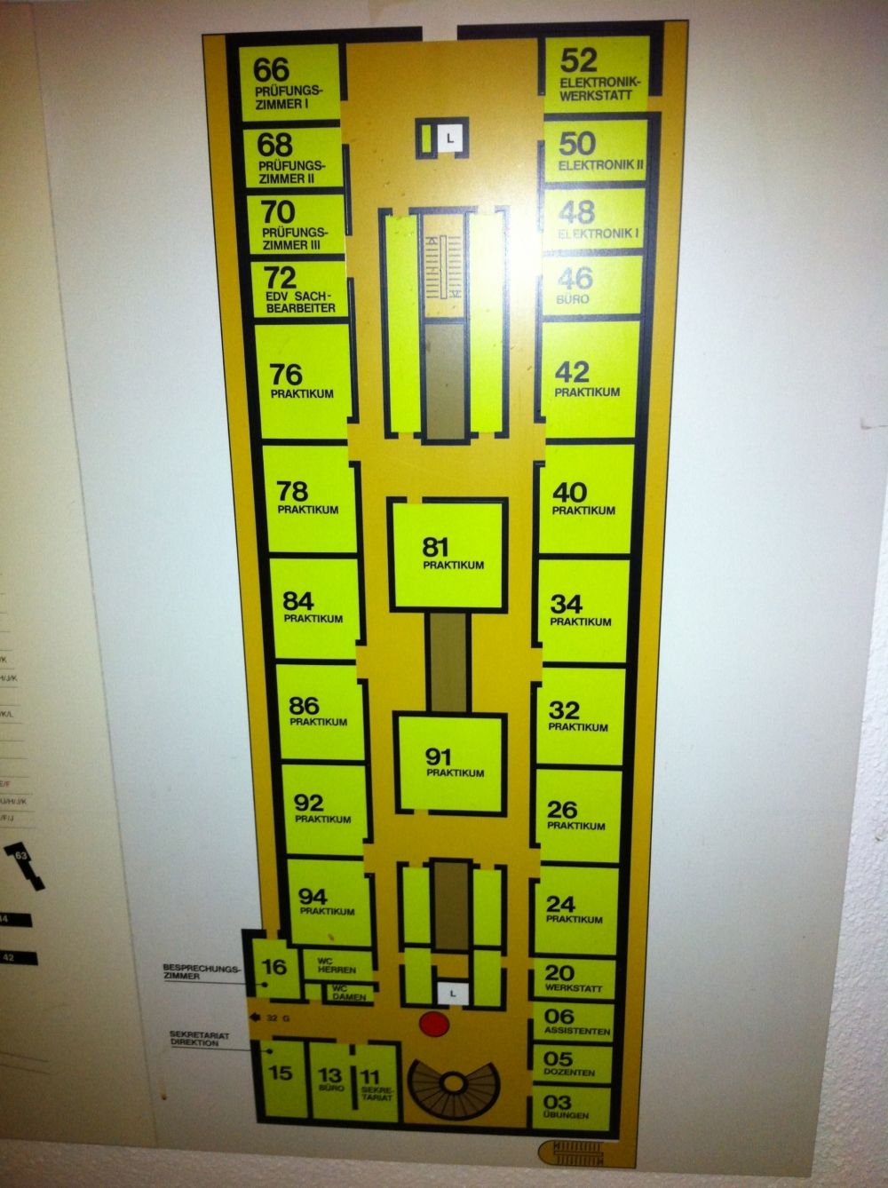 Y11, Stockwerk G: Stockwerkplan (G).