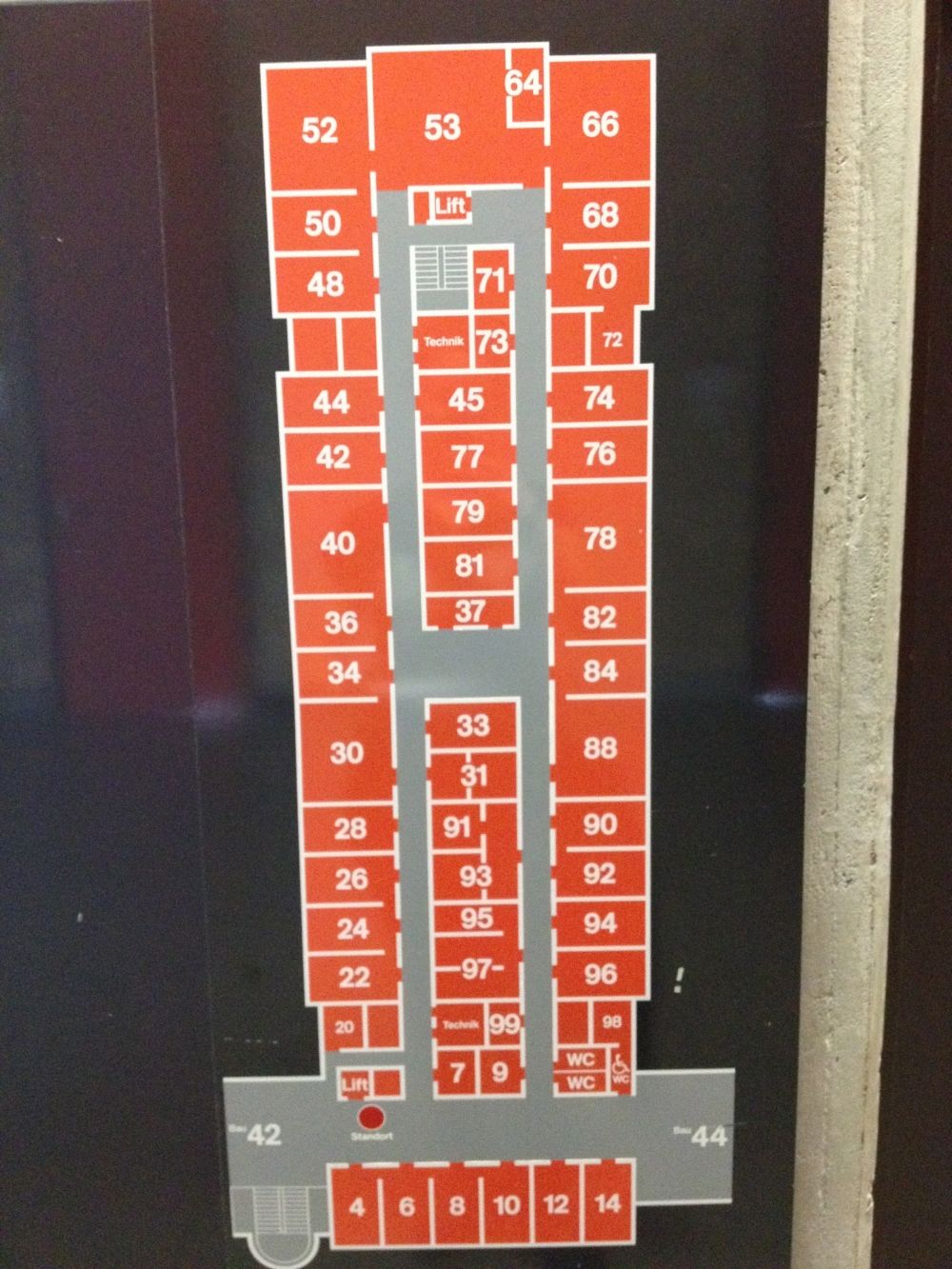 Y23, Stockwerk J: Stockwerkplan (J).