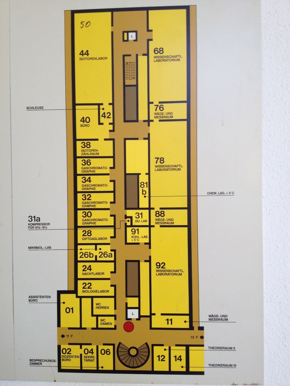Y32, Stockwerk F: Stockwerkplan F.
