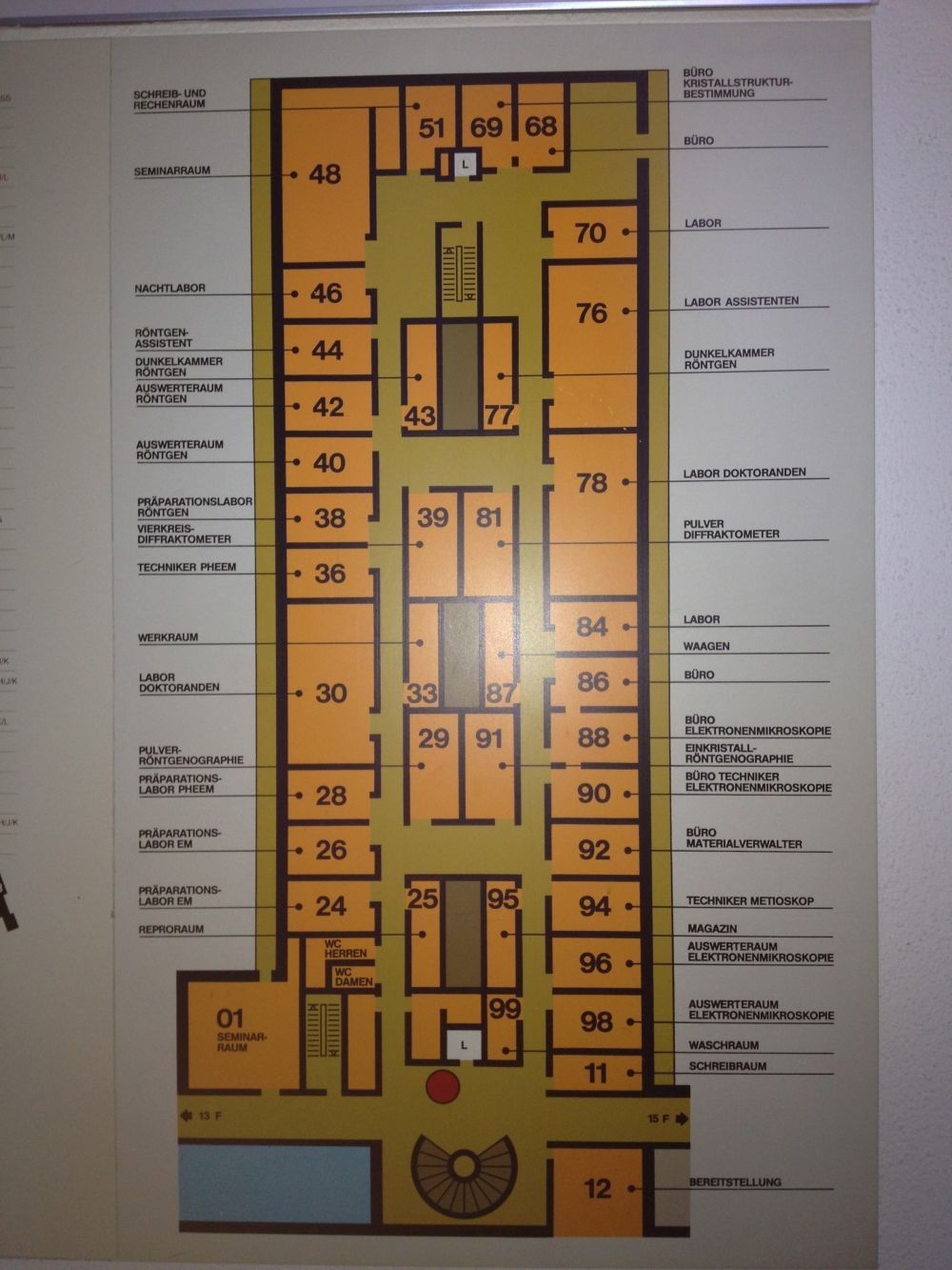 Y34, Stockwerk F: Stockwerkplan F.