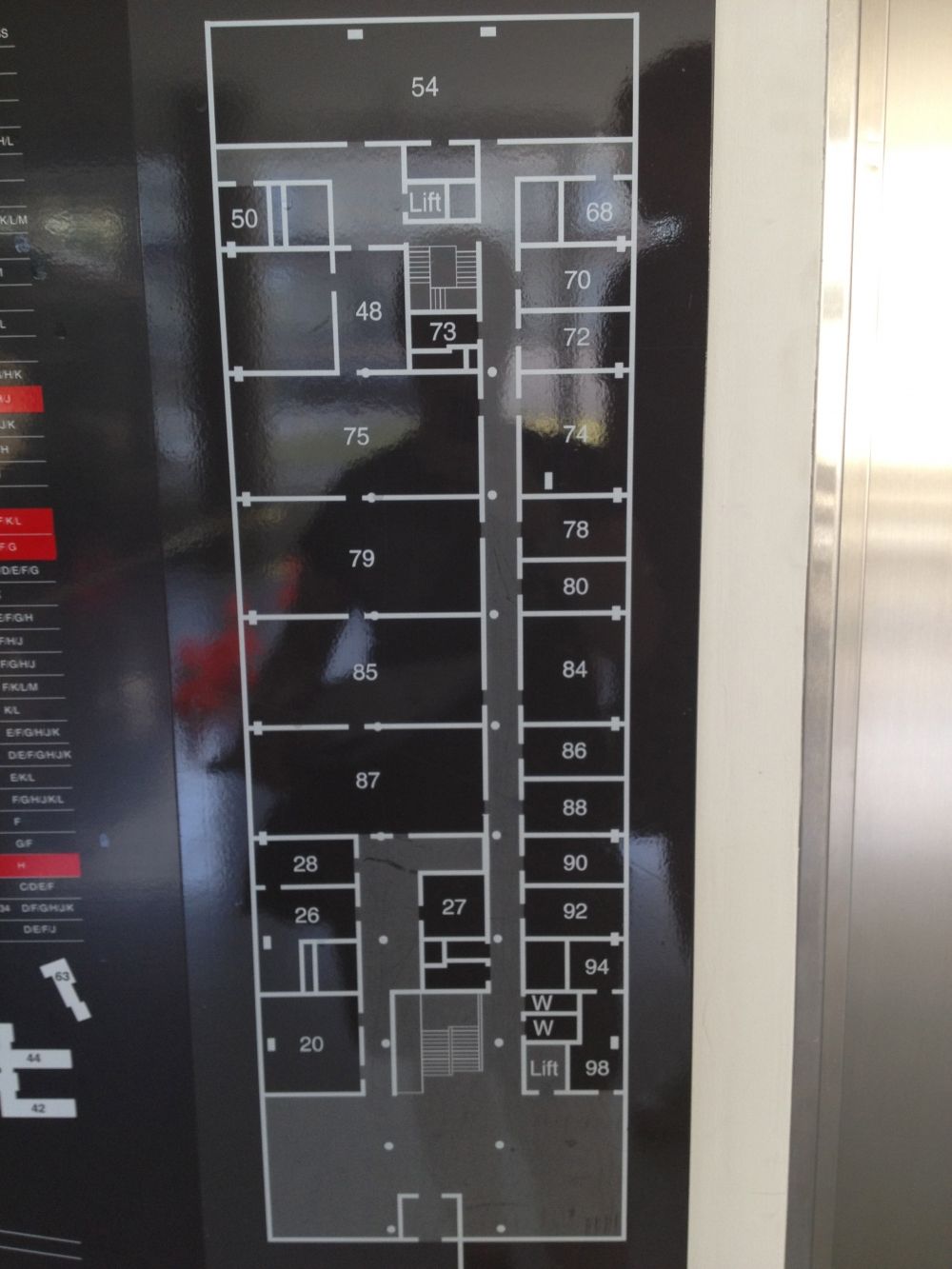 Y55, Stockwerk G: Stockwerkplan G.