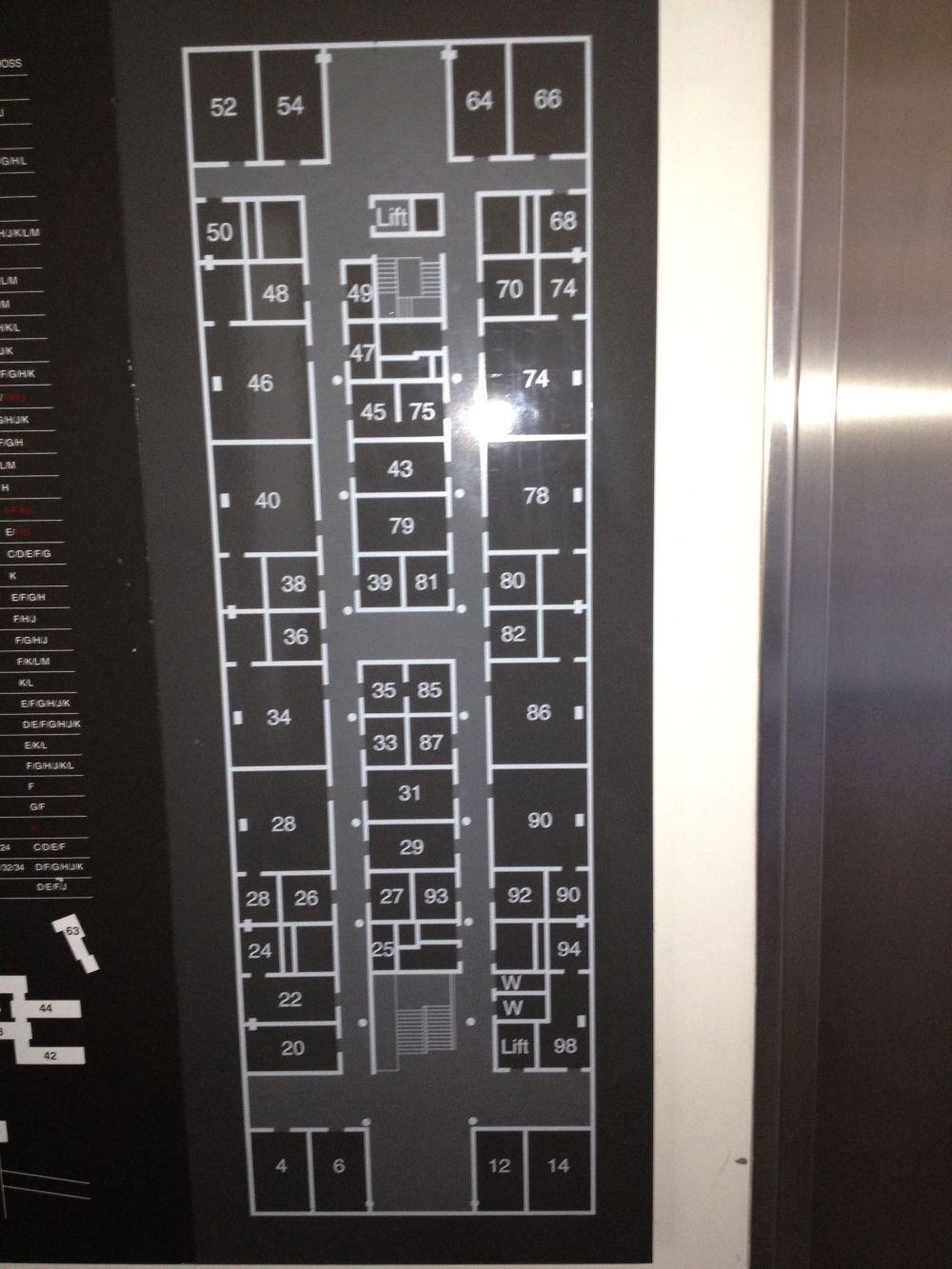 Y55, Stockwerk J: Stockwerkplan J.